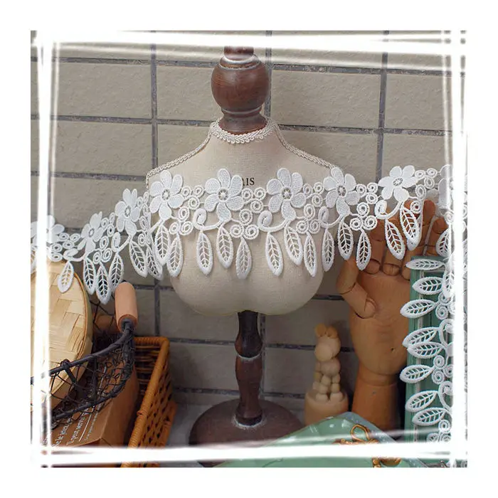 Hollow water-soluble cotton lace accessories thick handmade diy clothes skirt decoration curtain tassel decorative lace