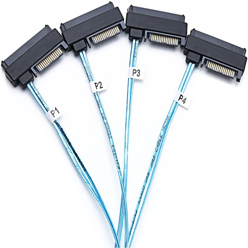 ABGN Mini SAS SFF-8643 to 4X29Pin SFF-8482 Hard Disk Server Cable 3.33TF/1M