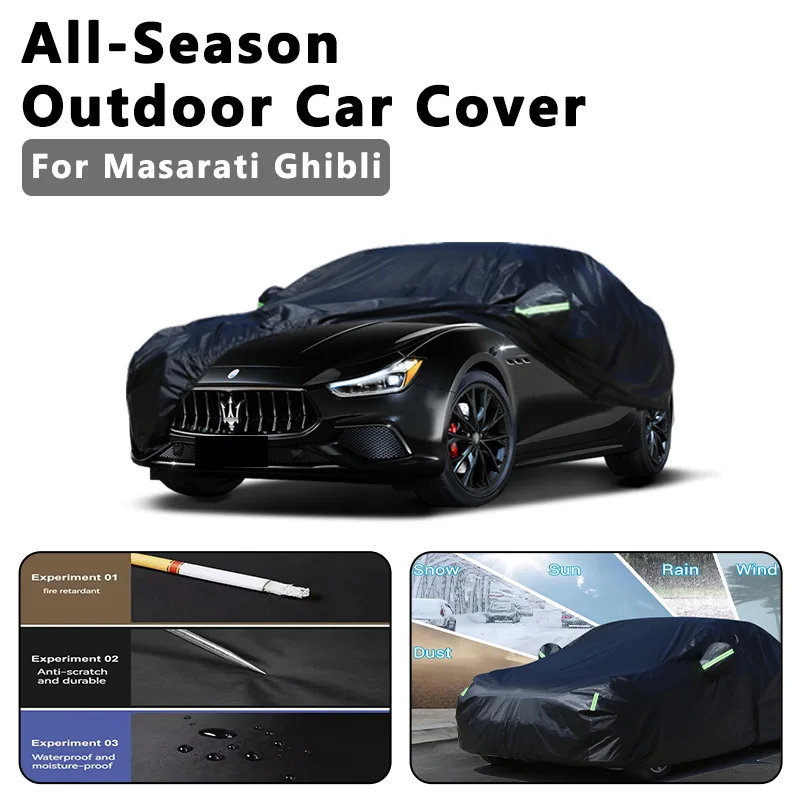 

All-Season Car Cover for Masarati Ghibli - Outdoor Full Protection, Waterproof Dustproof Sunproof Auto Exterior Accessories