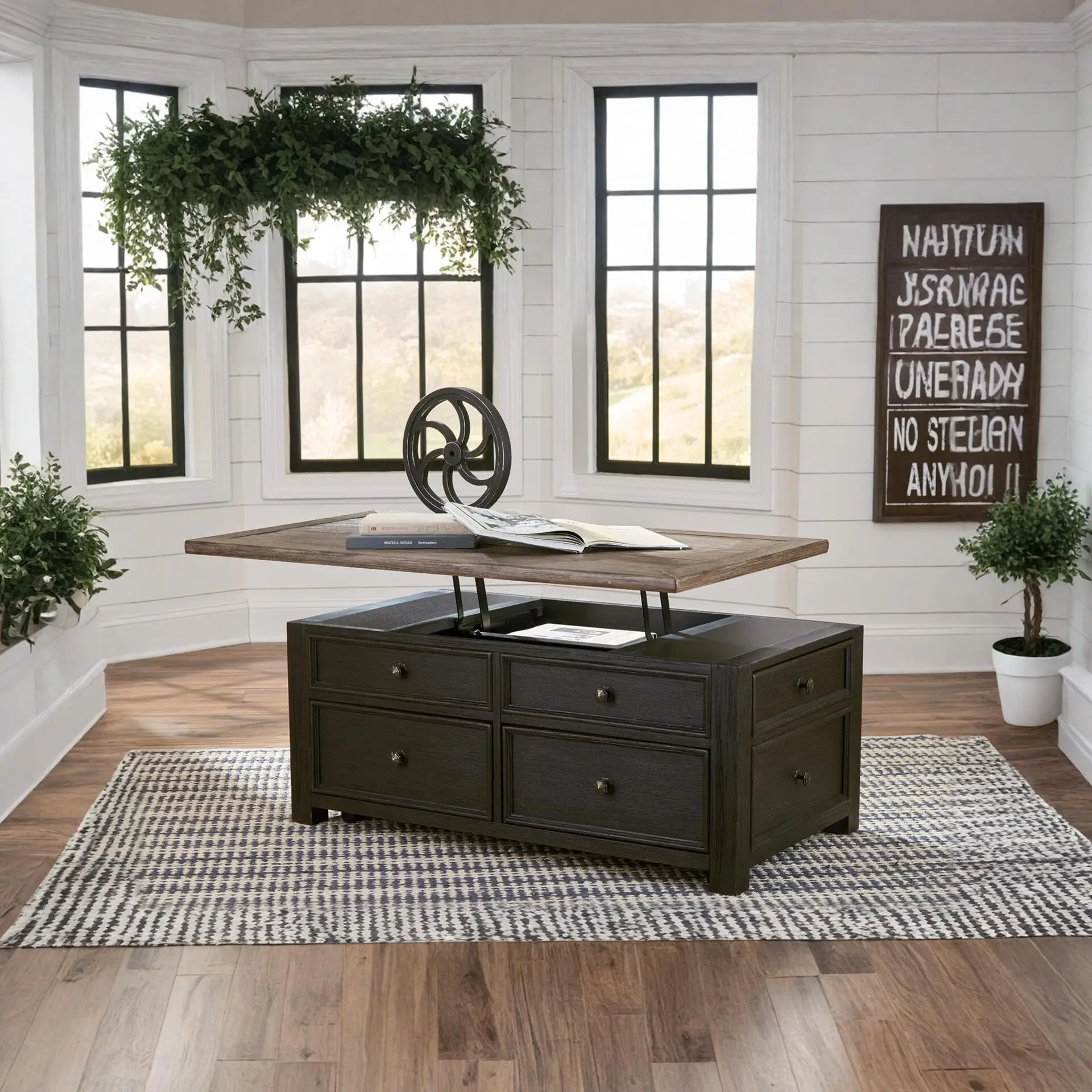 Tyler Creek Lift Top Coffee Table with Storage