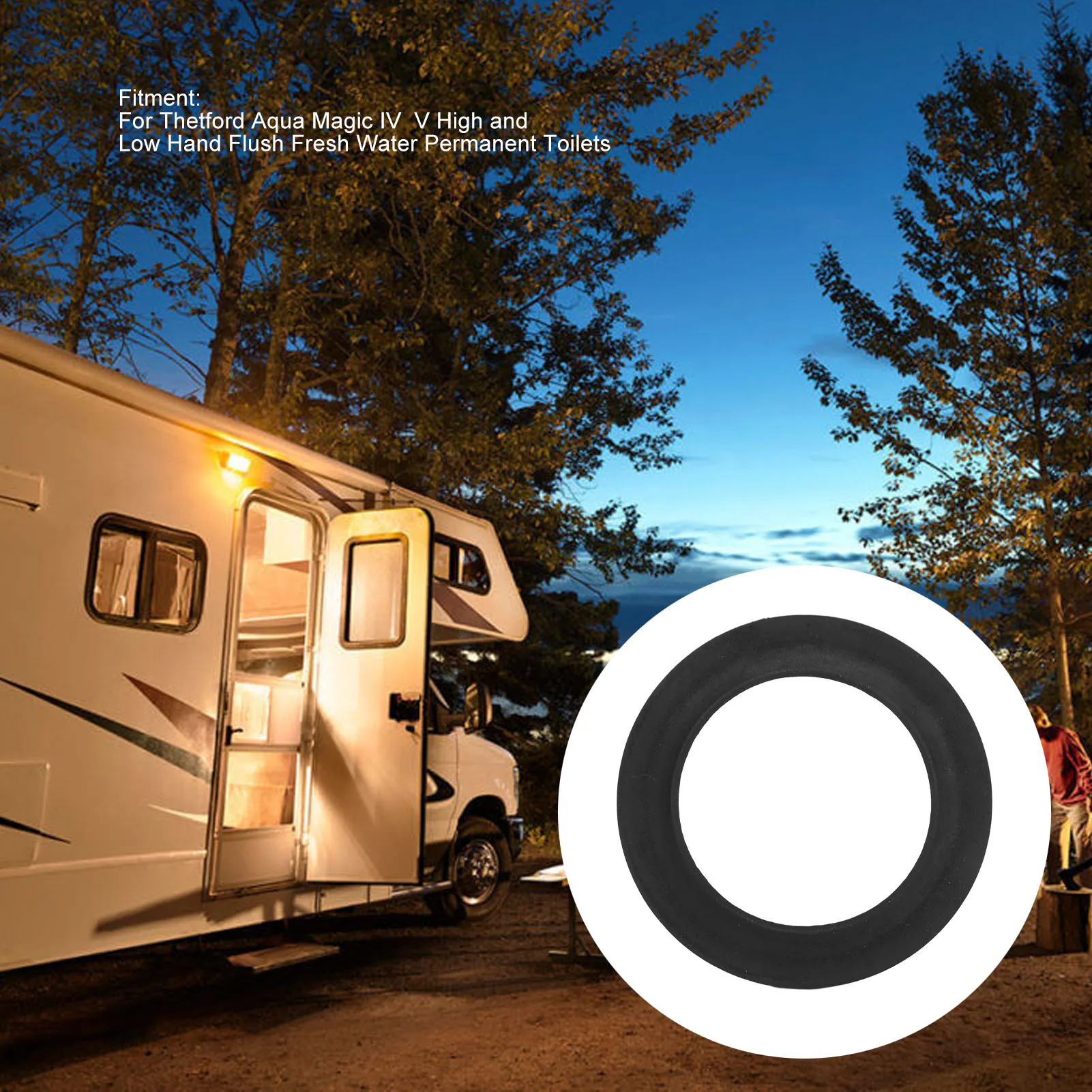 RV Toilet Seal Kit 12524, Thetford Aqua Magic IV V Toilet Seal Kit 12524 - High-Performance Seal for RV Fresh Water Toilets