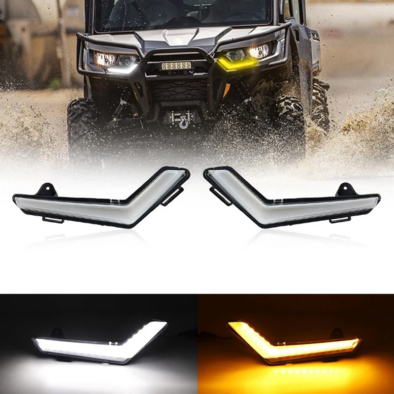 1 Pair ATV Daytime Running Light Turn Signals For Can-Am Defender Max 2020-2022 ATV Replacement Accessories