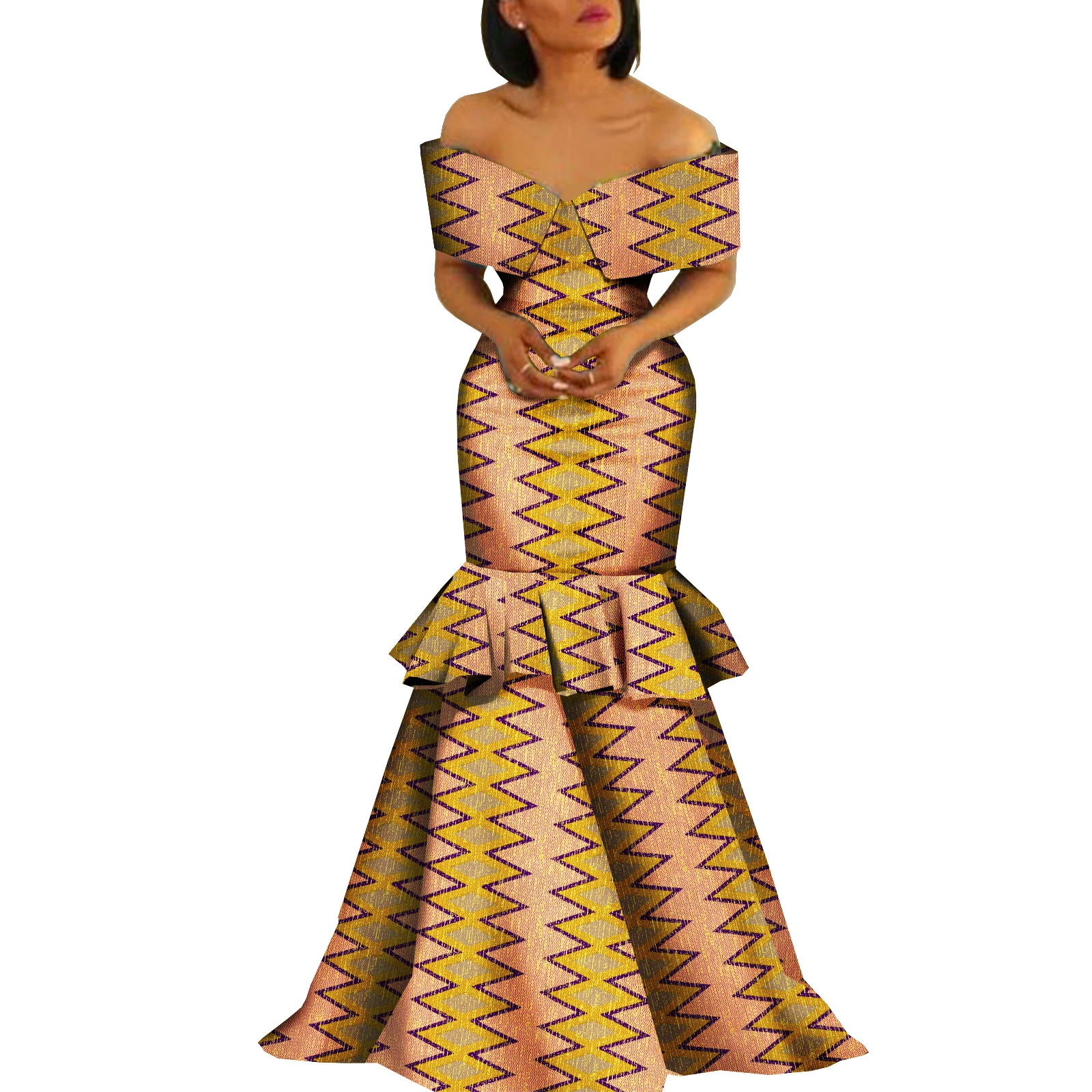 African Wax Print Dress for Women Party Wedding Dress Elegant African Clothes Women Dashiki