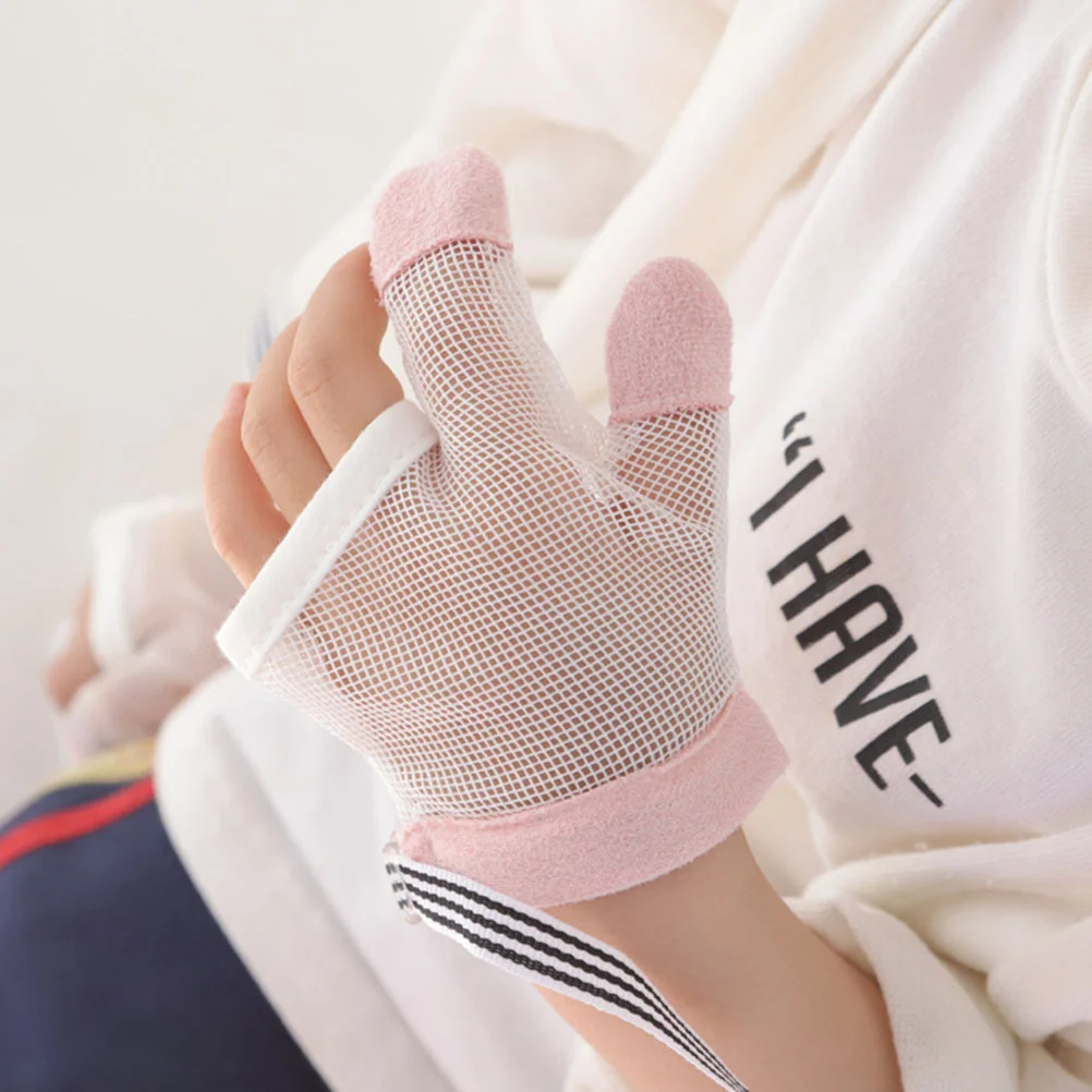 

Anti-eating Gloves Finger Sucking Stop Thumb Guard Anti-scratch Baby Kids Nylon