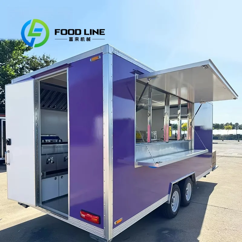 Concession Food Trailer, Balanced Weight Distribution Safe Highway Towing Mobile Concession Food Unit For Festival Stadium Sales