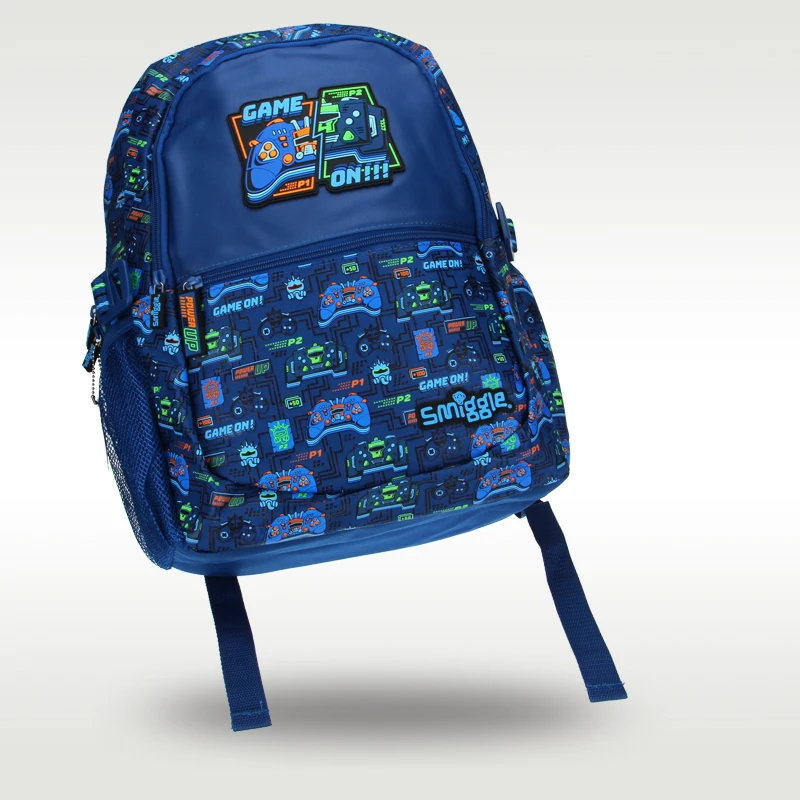 Australië Smille Hot-Selling Originele Kinderrugzak Coole Rugzak Reistas Blauw Vliegtuig Grote Schooltas 16 Inch