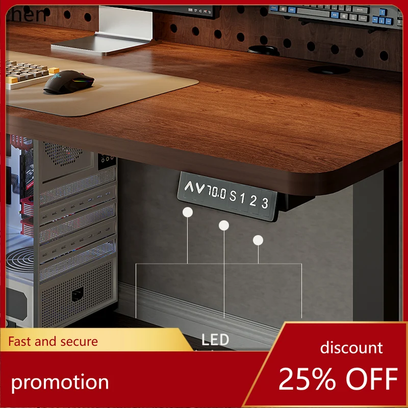 

HT Спальня Домашнее использование Регулируемый компьютерный стол Настольная книжная полка Интегрированный стол Двойной игровой стол Электрический