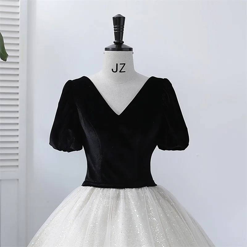 Ashley Gloria Black Quinceanera Jurken Shinny Pailletten Feestjurk Zoete Roze V-Hals Baljurk Plus Size Galajurk