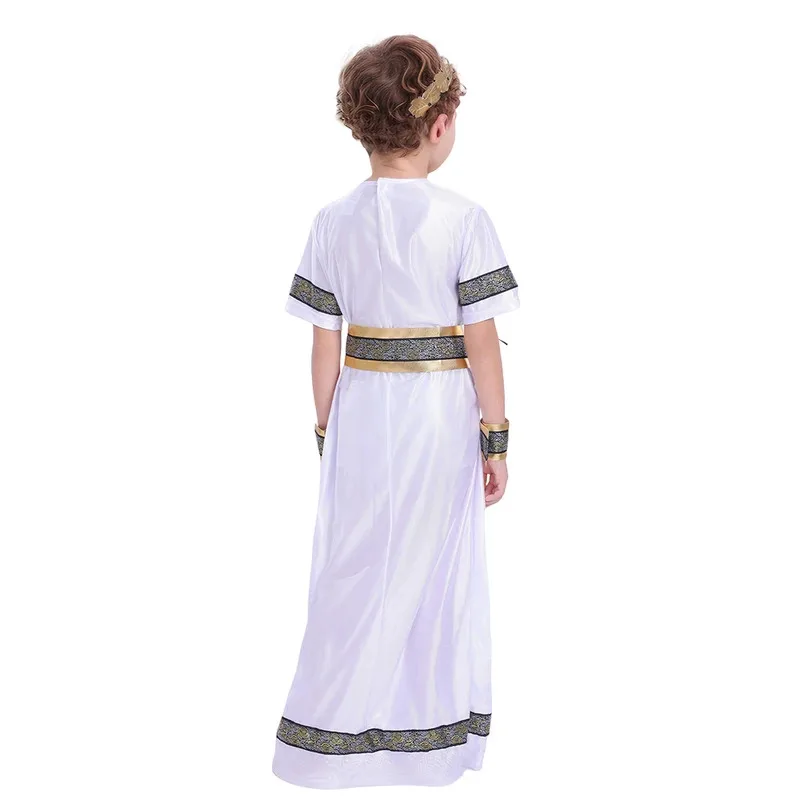 زي تنكري للأطفال من العصور الوسطى، الصبي الروماني القديم، قيصر الإمبراطور اليوناني، الزي التاريخي لليوم أسبوع الكتاب، حفلة الهالوين
