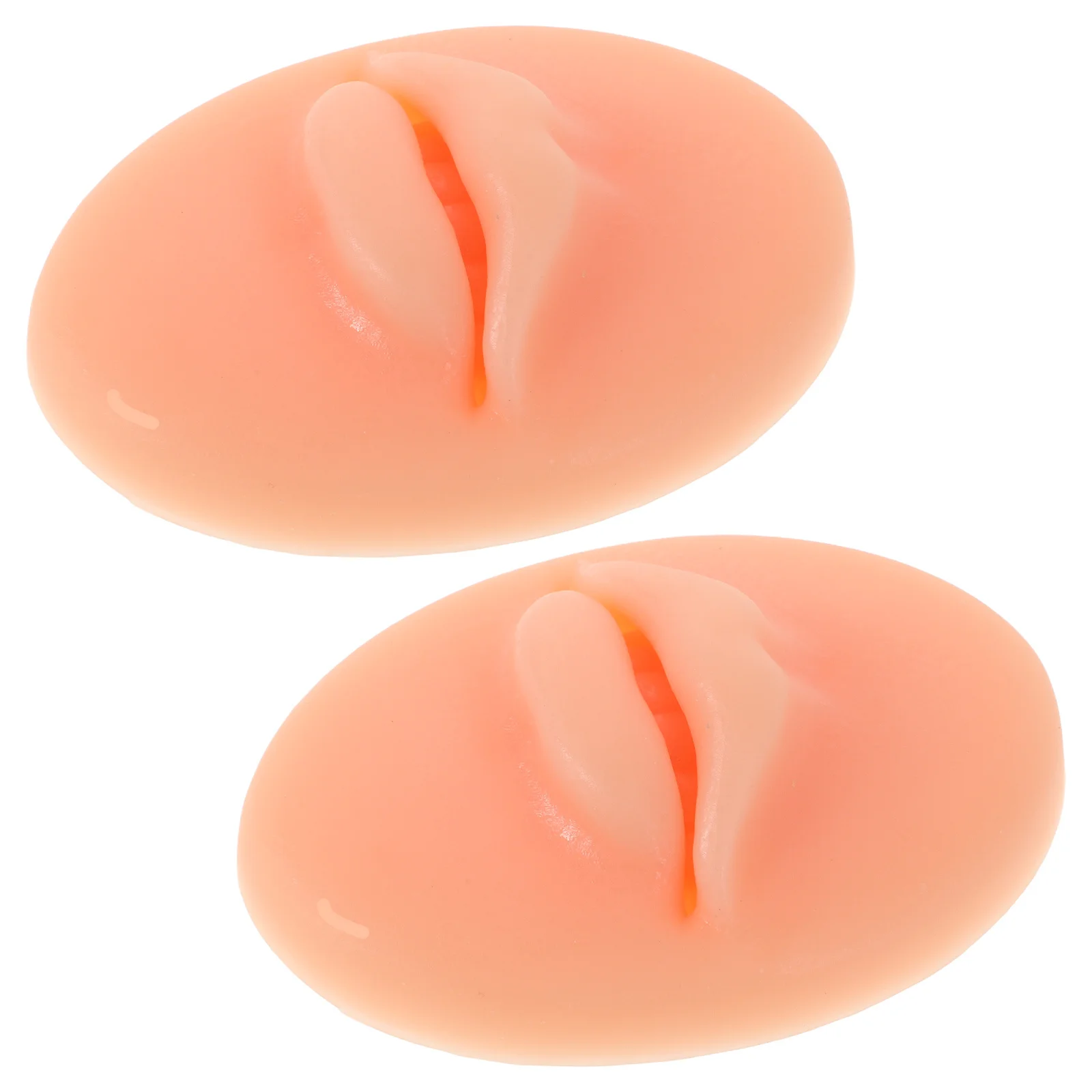 

2Pcs Silicone Practice Lip Realistic Lips Tattooing Training Artificial Fake Big Lips Makeup Practice Supply Portable Tattoo