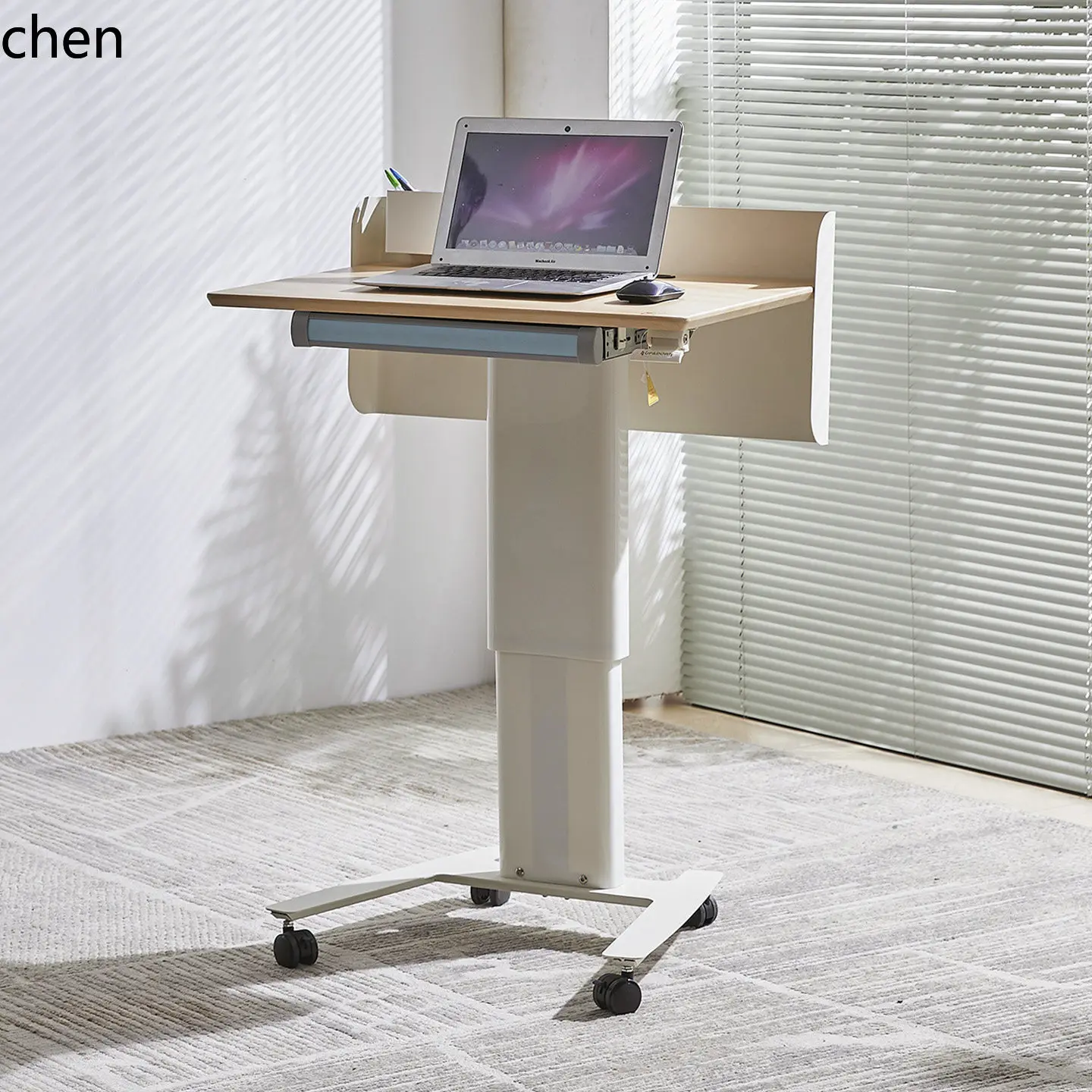 Hxl adjustable lectern - mobile classroom podium for welcoming remarks and speeches
