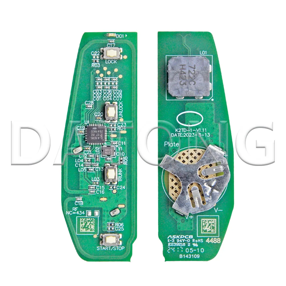 Datong ID46 Chip 433MHz Origianl K2TF4-41A-F4AT Car Remote Key For BYD Qin PLUS Yuan PLUS SON Dolphin DM-i Qin PLUS EV Tang L