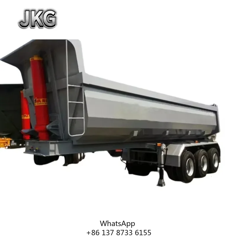 

JKG Side And Rare Dump 50ton Sand Transporting Tipper Dump Trailer For Sale
