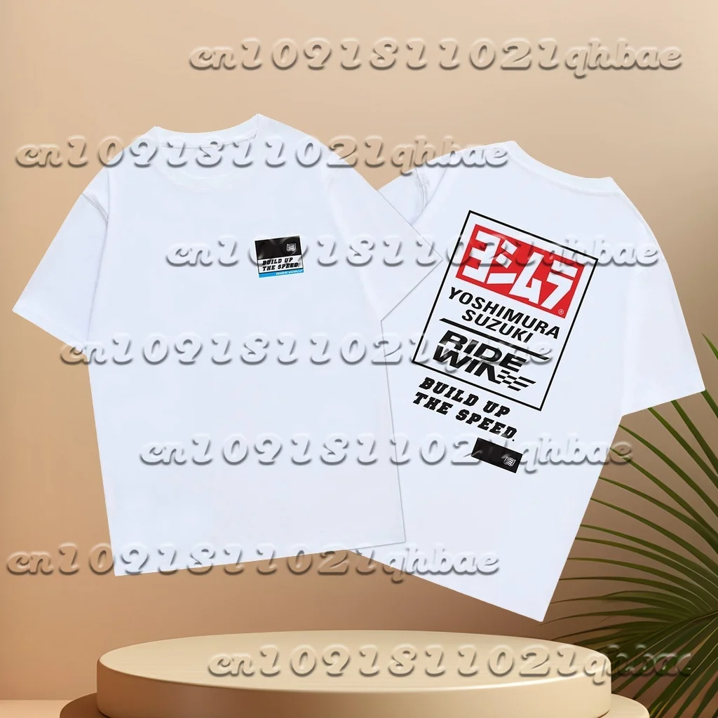 

2025 Men's And Women's Motorcycle Casual Loose Short Sleeved T-Shirt Summer Breathable Quick Drying Printed Short Sleeved Shirt