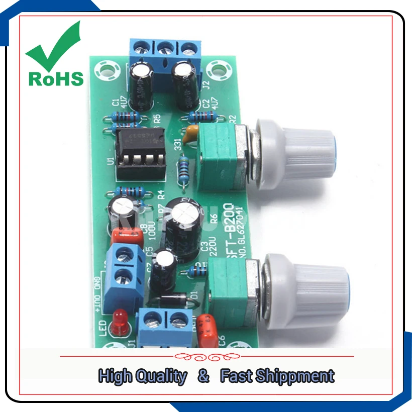 Single power supply 10V-24V subwoofer front board pre-finished Amplifiers module low pass filter board non-power amplifier