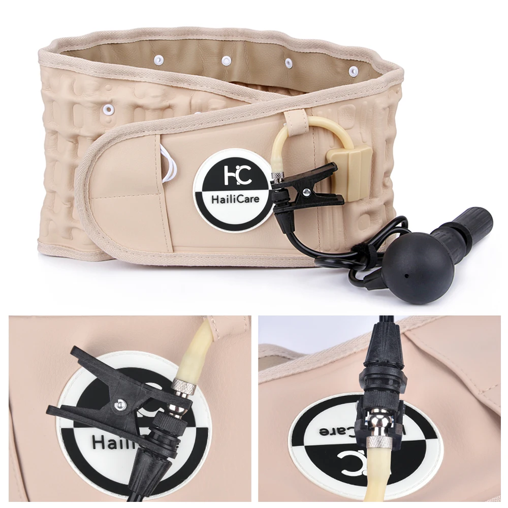 Air Decompression Inflate Back Belt Waist Air Lumbar Spine Traction Health Care Pain Relief Posture Physio Back Brace Support