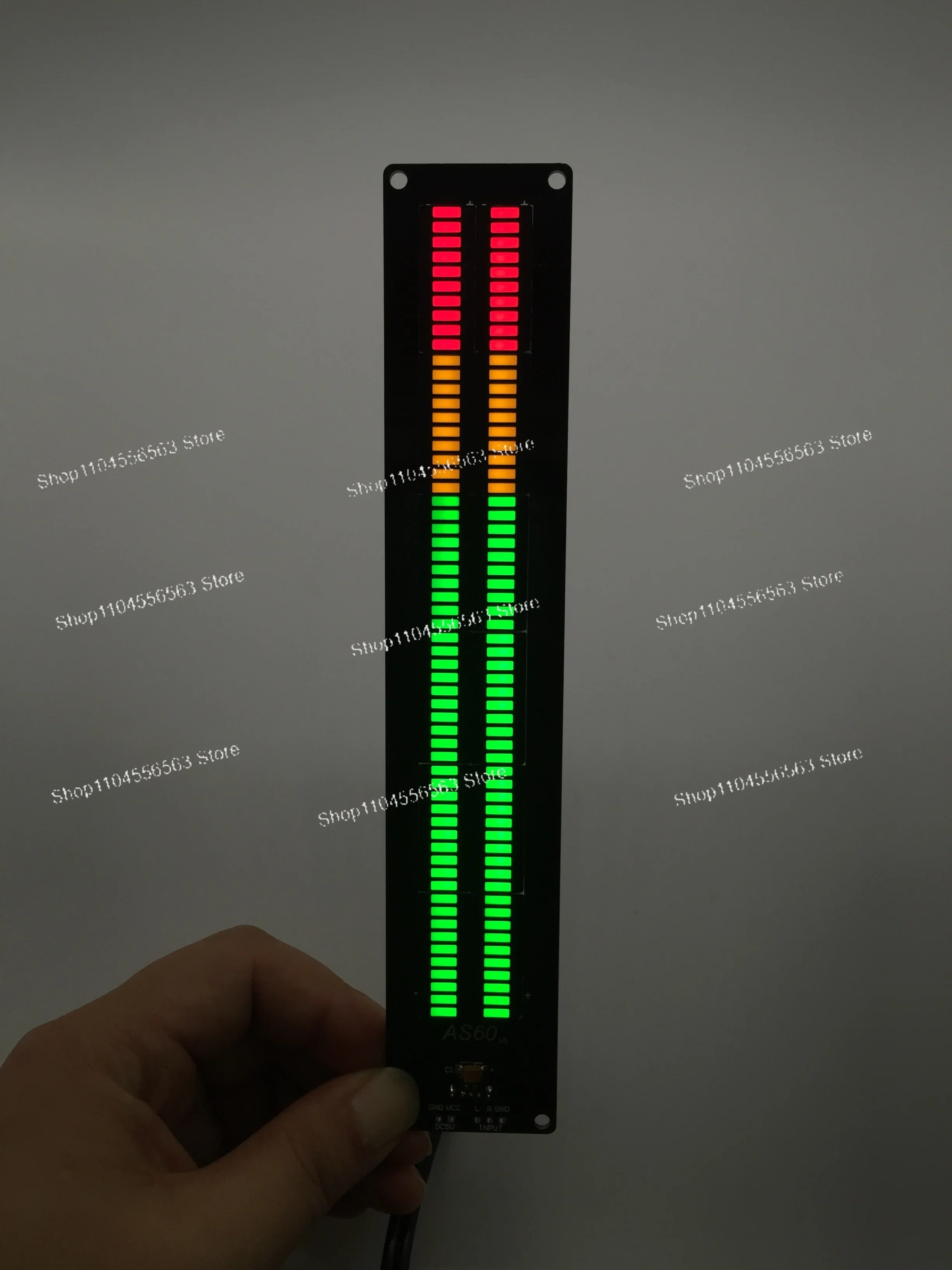 AS60 LED Audio VU Meter & Spectrum DIY Kit, 60-Segment 2.0 Channel Professional Volume Display