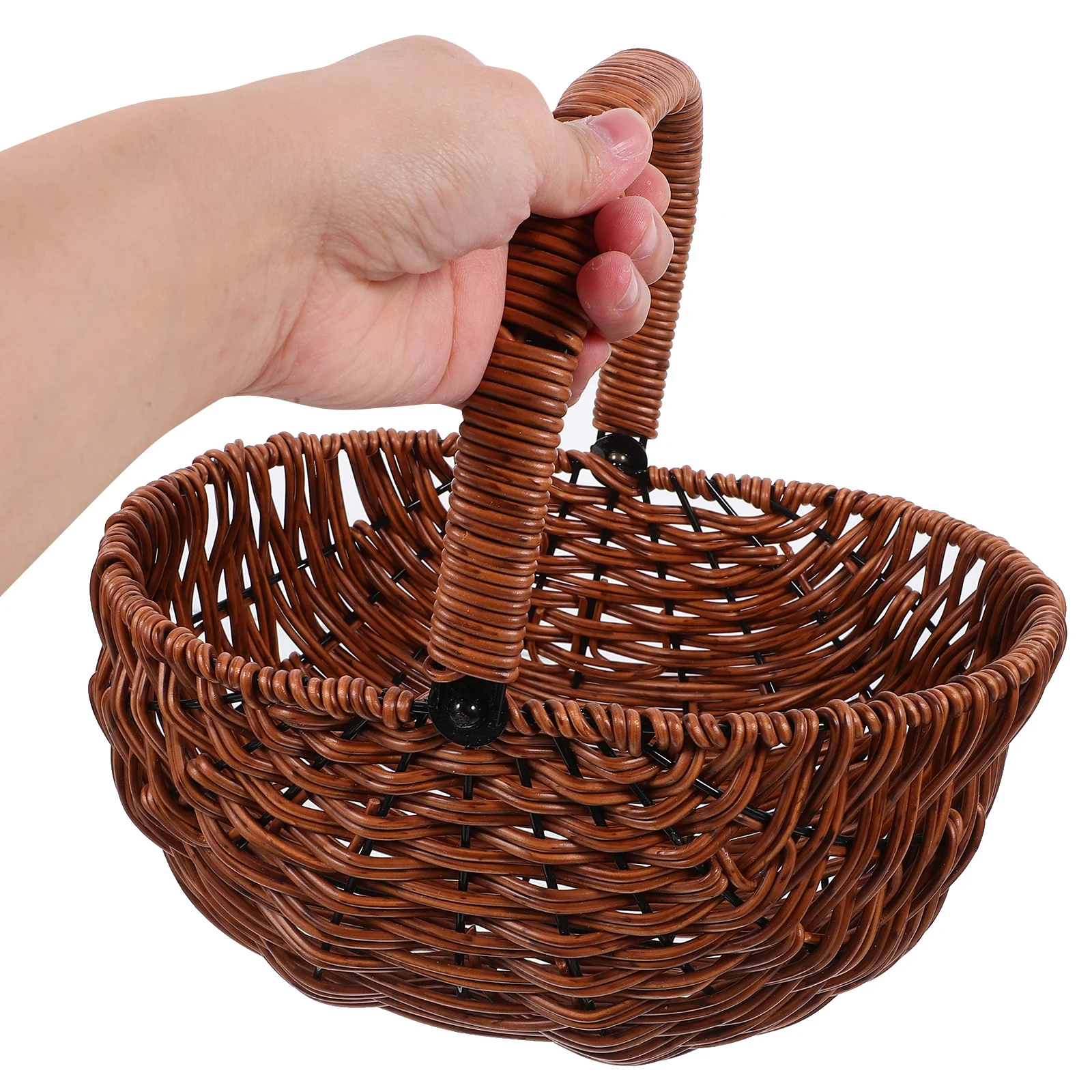

Rustic Woven Flower Large Decorative Flower Arrangement Storage For Home Bedroom Office Pp Iron Material Plant Indoor