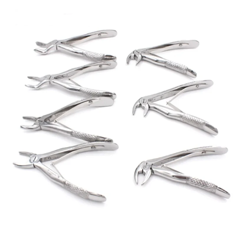 Dental Forceps Tooth Extraction Forcep Pliers Kit 7pcs for Child&10pcs for Adult Stainless Steel Orthodontic Dental Tools