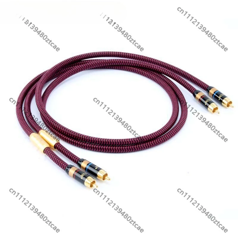 oxygen-free copper signal cable, speaker cable, red and white double lotus cable, audiophile-grade RCA audio cable
