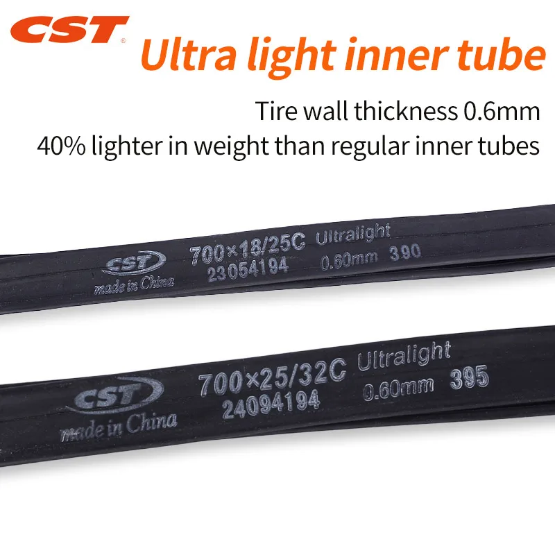 초경량 CST 자전거 내부 튜브 부틸 고무 카메라 내부 타이어, MTB 도로 자전거 Presta 및 Schrader용, 26/27.5, 29, 700C