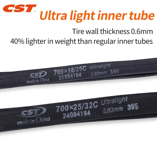 Imagen 2 del producto Tubo interior ultraligero para bicicleta CST, neumático Interior de cámara de goma butílica 26/27, 5/29/700C para bicicleta de carretera MTB Presta /Schrader