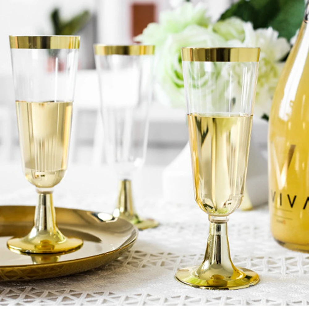 6 шт., пластиковые бокалы для вина, 5 унций