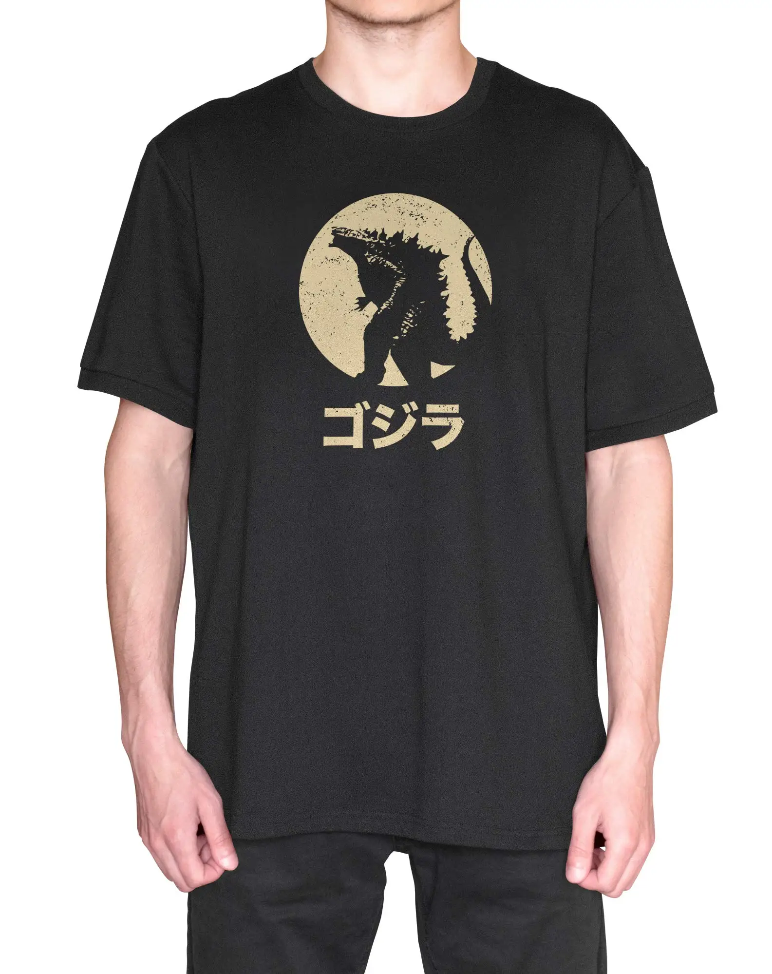 Retro Godzilla Shirt 100%Pure Cotton High Quality Breathable and Comfortable T-shirt for Men's Casual Fashion Sports Street Wear