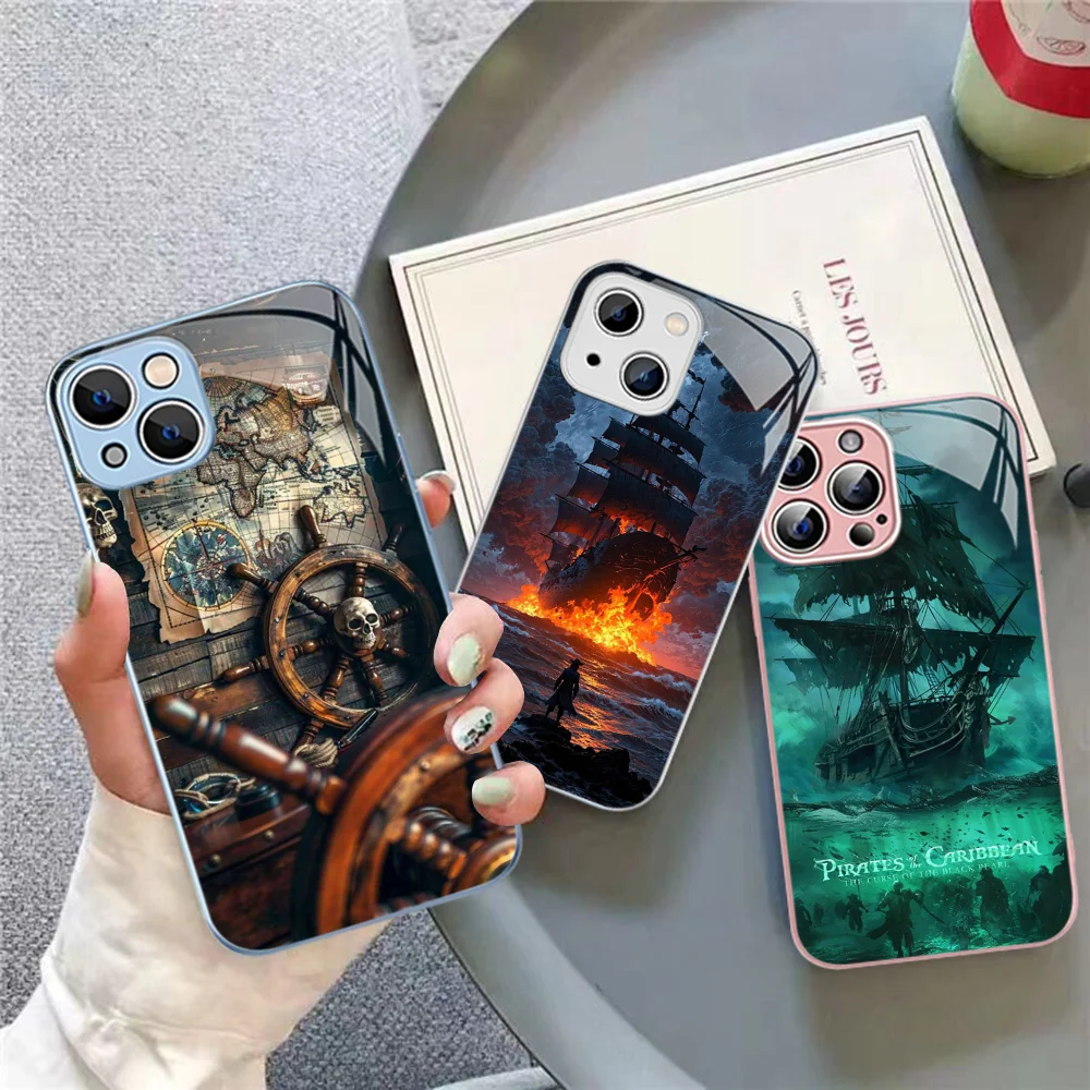 P-Pirates O-Of T-The C-Caribbean Phone Case Tempered Glass For Iphone 14 13 12 11 Pro Mini XS MAX 14Plus X XS XR Fundas