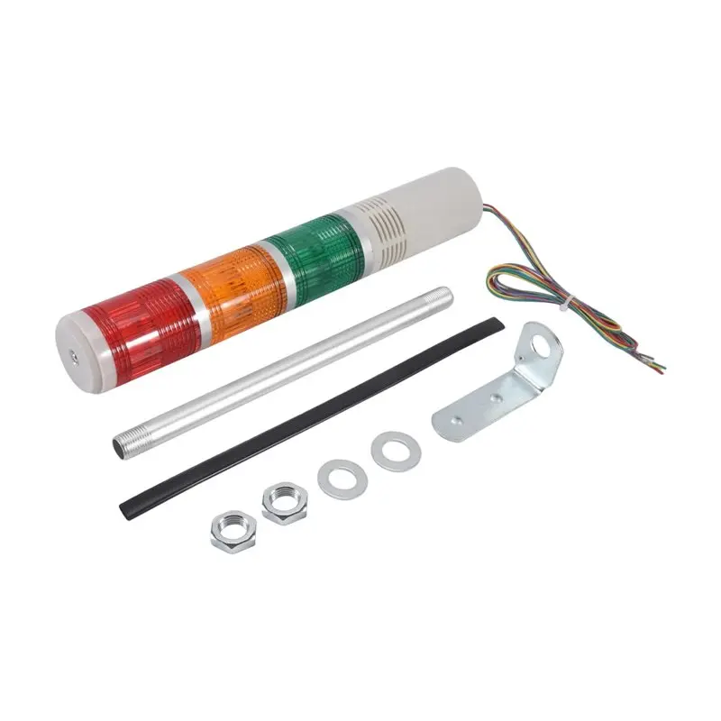 

WORTHOWN-AC/DC 24V Red Green Yellow LED Lamp Industrial Tower Signal Light