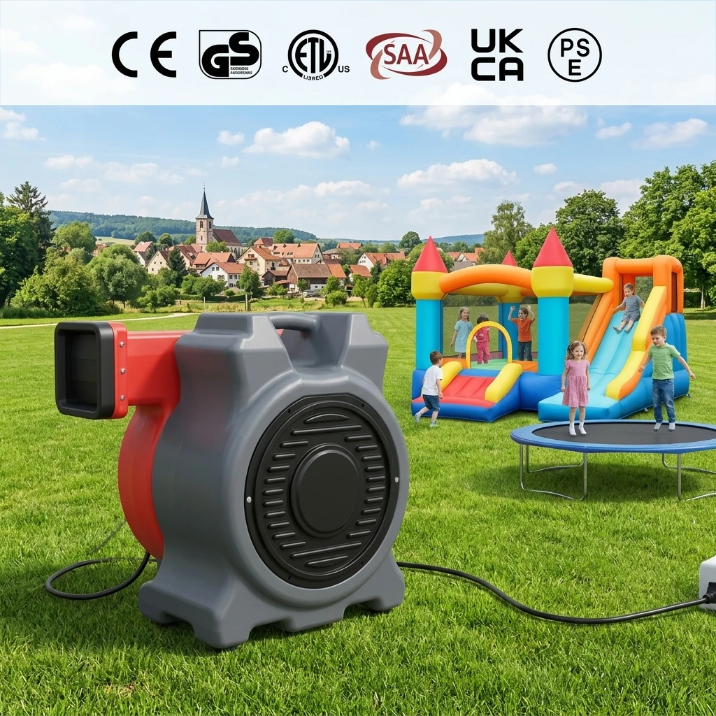 Stackable Commercial High Pressure Electric Stainless Steel Air Mover Heavy Duty Inflatable Blower for Bounce House