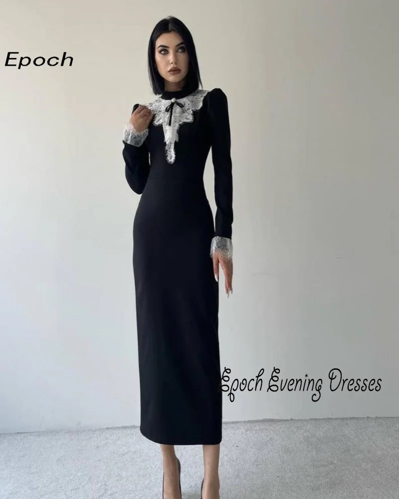 Epoch-Vestido largo de noche para mujer, traje elegante de encaje recto hasta el tobillo, Formal, de regreso a casa, 2024