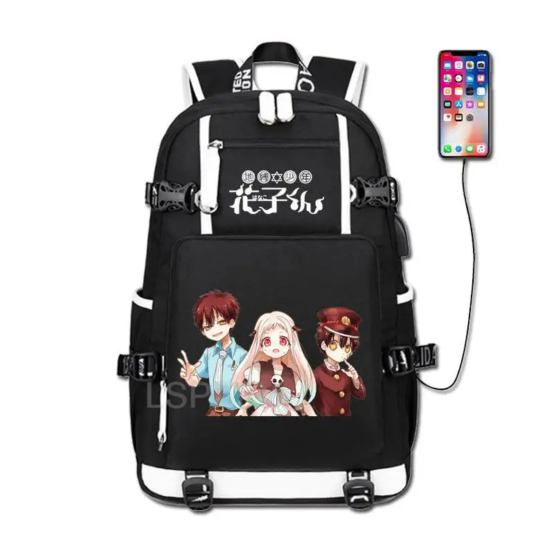 Toilet-bound Jibaku Shounen Hanako-kun Backpack College Student Laptop School Bags Travel Boys Girls Waterproof Rucksack