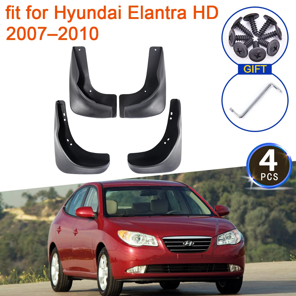 for Hyundai Elantra 2007 2008 2009 2010 HD Mud Flaps Splash Guards Flap Mudguards Fender Rear Wheel Car Styling 4Pcs Accessories