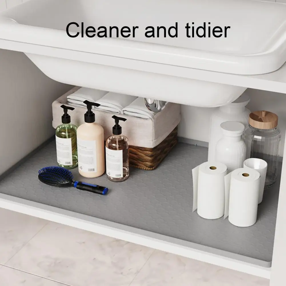 Waterproof Sink Liner Moisture-proof Silicone Sink Mat Tear-resistant Waterproof under Sink Protection Mat Leakage Corrosion