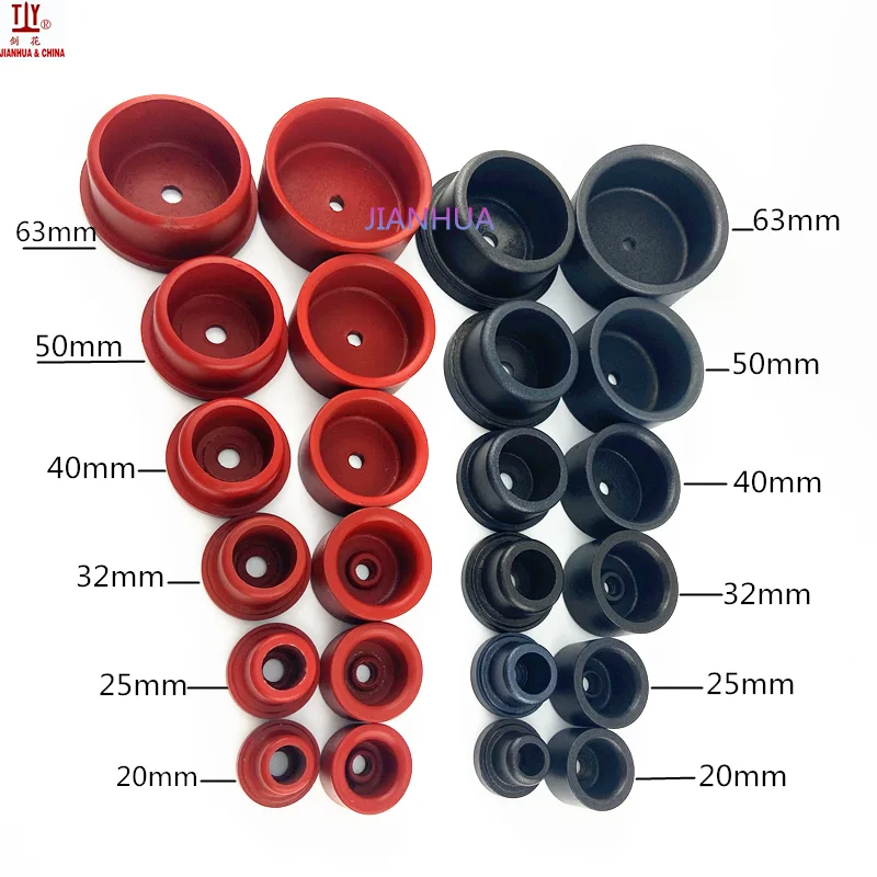 Medium Welding Parts Die Head Non-stick Tube 6pcs/set 20/25/32/40/50/63mm Welding Mold PPR/PE/PB Water Pipe Hotmelt Butt Weld