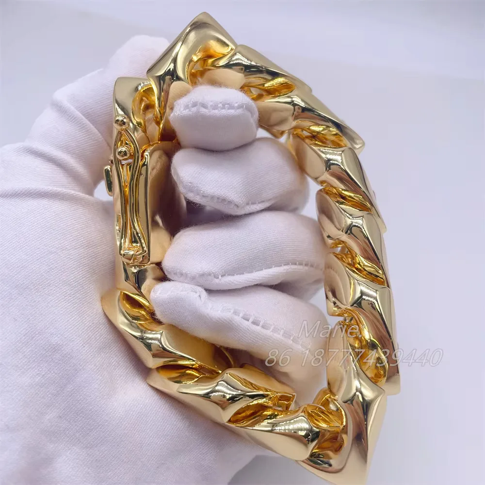 Luxury Hip Hop Jewelry Fashion Style Luxury and Heavy Necklace Super Big Cuban Necklace Big Ass Cuban Link Chain Miami Cuban Lin