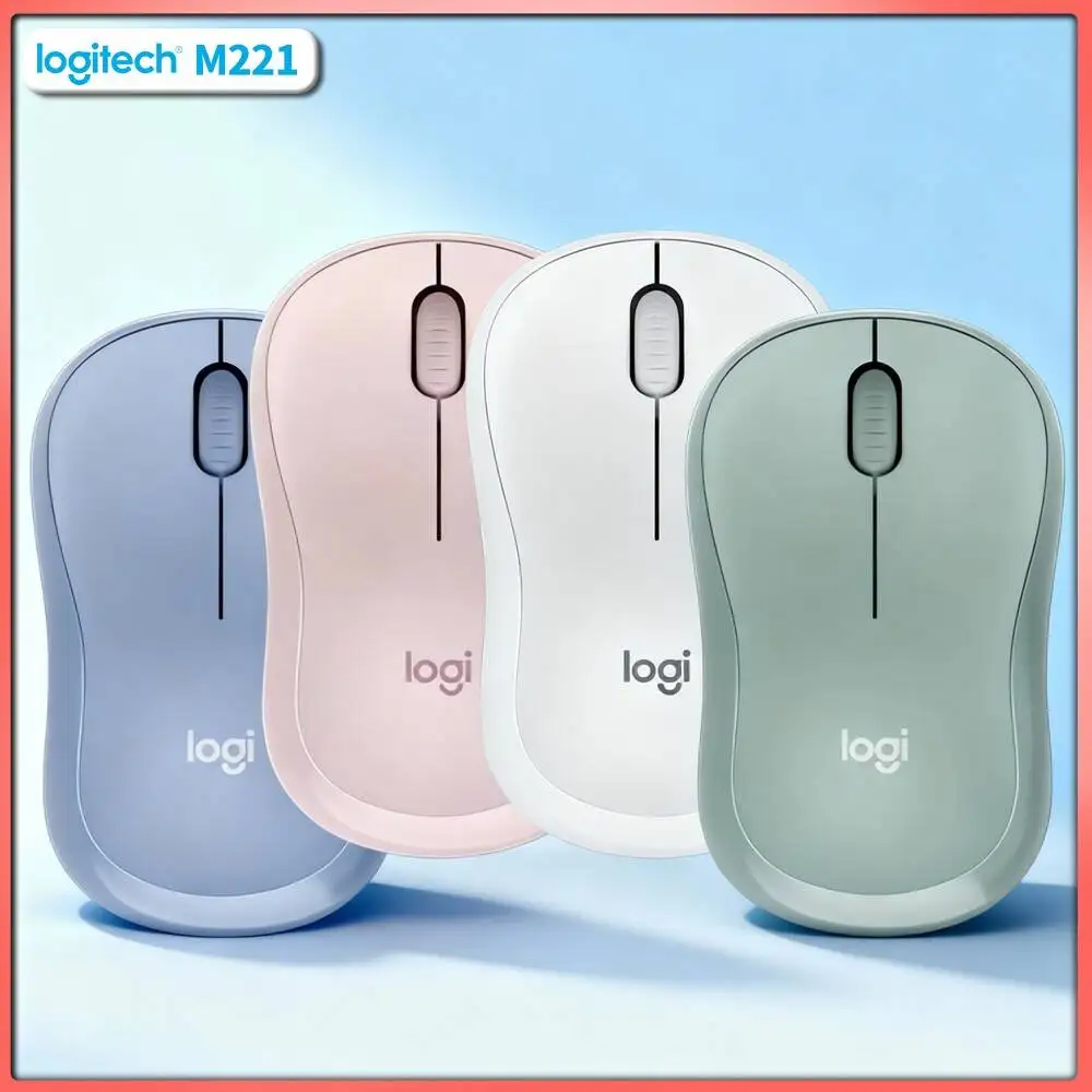 Logitech M221 Wireless Mouse - SilentTouch Keys, Extended Battery, 1000 DPI, Ergonomic Build for Newbies