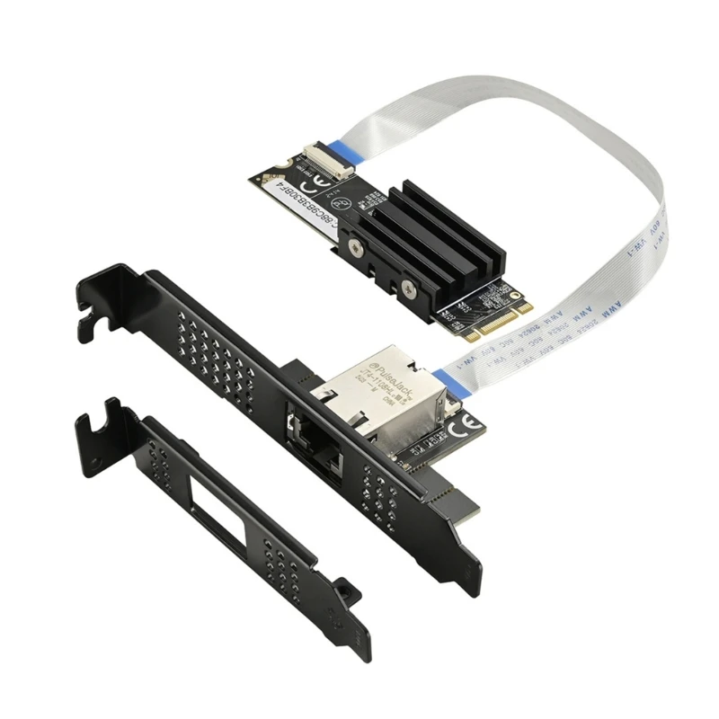 

M.2 to Single Port 10 Gbase Ethernet Gigabit B+M Key 10G/2.5G/1000M RJ45 Networking Adapter Card AQC113 Chip Networking Card