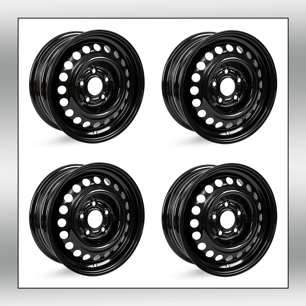 

4/2/1 шт. 15X6 дюймов черные стальные автомобильные колесные диски сменные автомобильные ступицы подходят для дисков Kia Forte 2017-2018