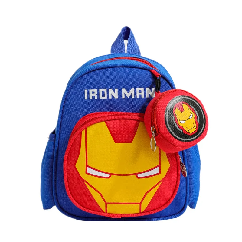 Marvel Cartoon Captain America Boys Cute Backpack Bags for Kids Spine Protective Breathable Backpack Schoolbag Shoulder Bag Gift