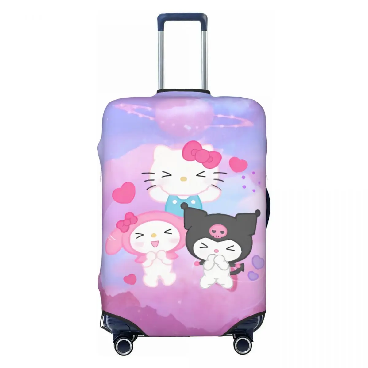 

My Melody And Friends With Hearts Travel Luggage Cover Dust Proof Cartoon Bunny Suitcase Cover Protector Fit 18-32 Inch