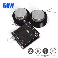 1 Set 50W 2.0 HIFI Vibration Speaker Portable Stereo Audio Loudspeaker Bluetooth 5.0 Class D Amplifier System DIY Home Theater