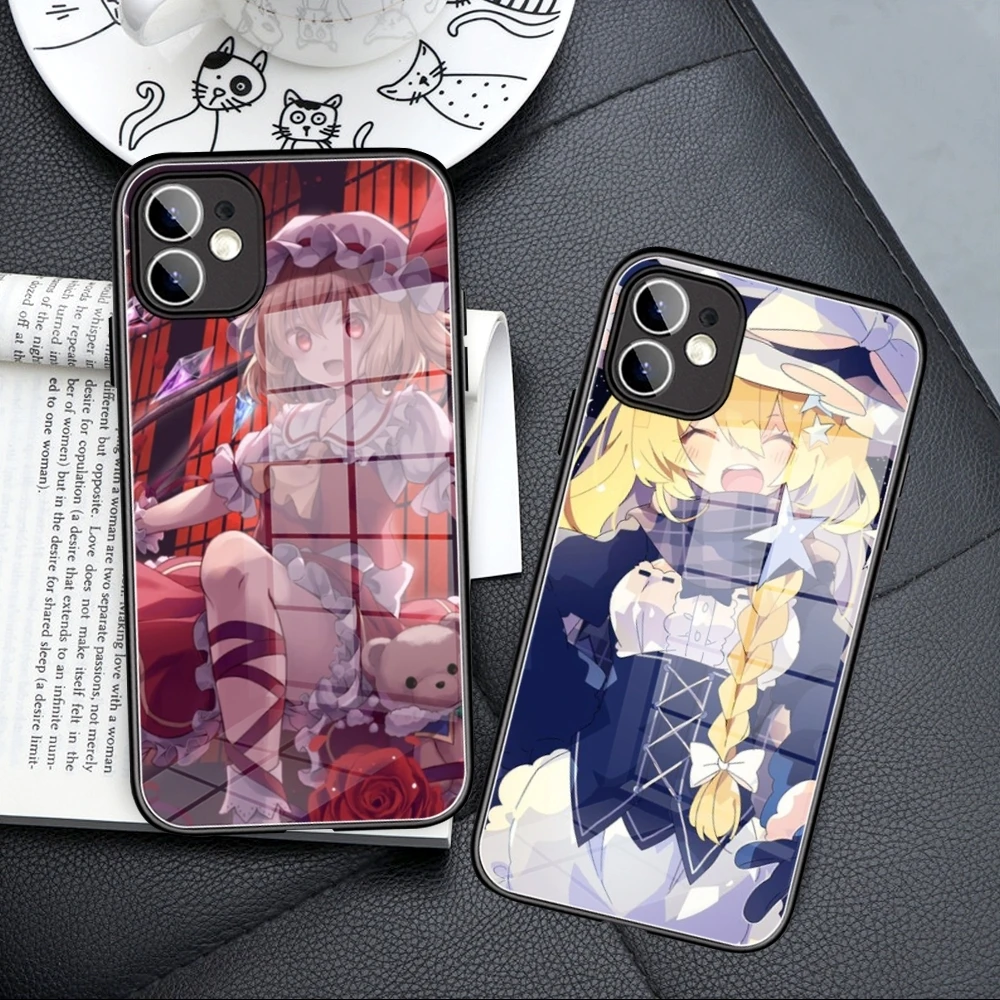 Japan Anime Touhou  Phone Case Tempered Glass FOR IPhone15  14 13 11 12 Pro 8 7 Plus X 13 Pro MAX XR XS MINI Covers