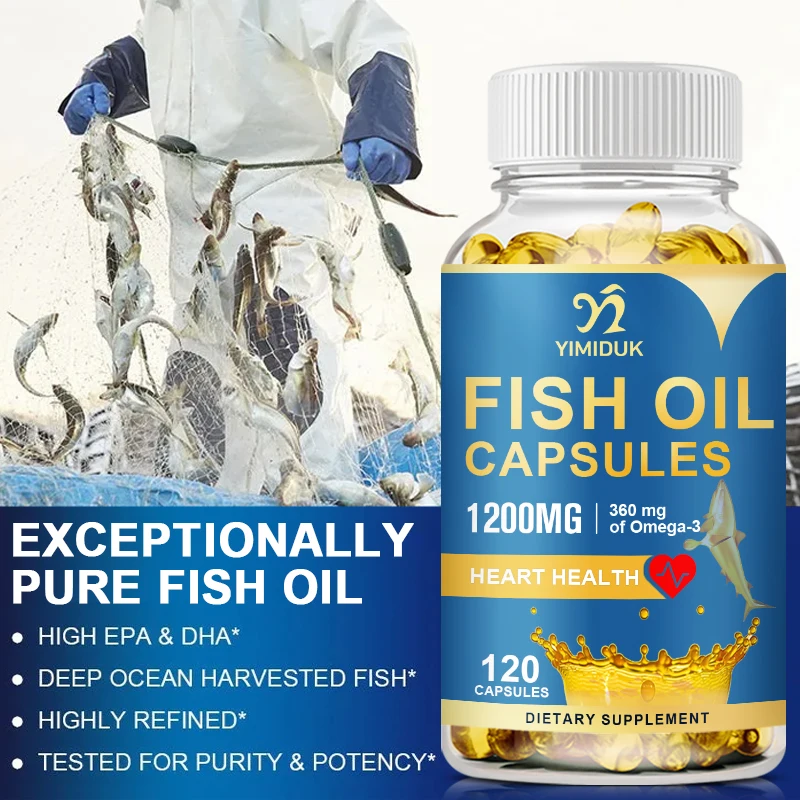 OMEGA-3 Vitamina A Colágeno Óleo de Peixe, Anti-Envelhecimento, Clareamento Cápsulas, Suplemento aos Olhos, Saúde do Coração e Suporte Cerebral