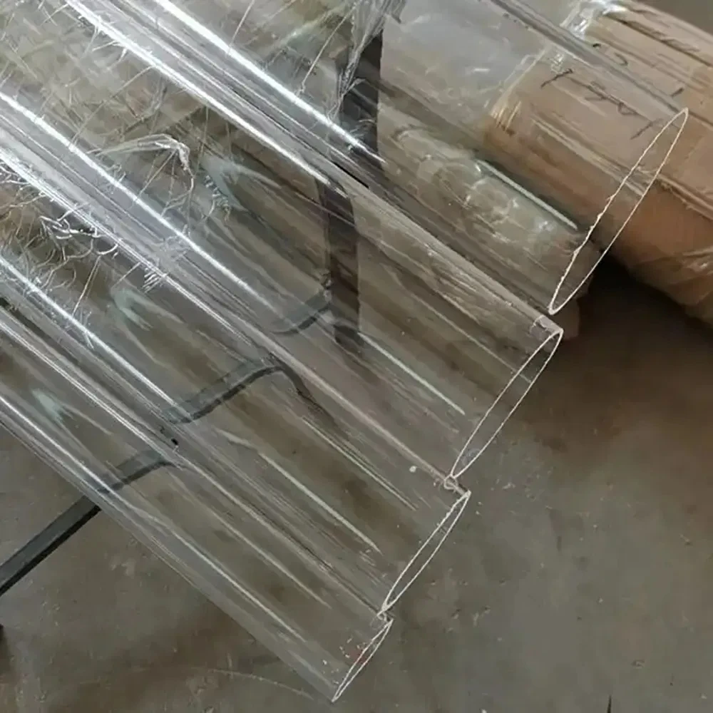 High purity quartz glass tube with transparent openings at both ends and high temperature resistance