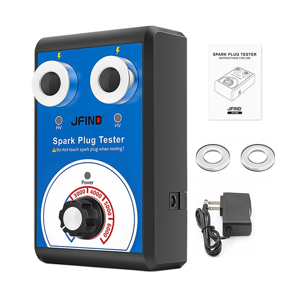 Jfind Jf109 Plastic Diesel Diagnostic Code Reader Tool Electric Car Spark Plug Tester with Double-Hole New Software Version
