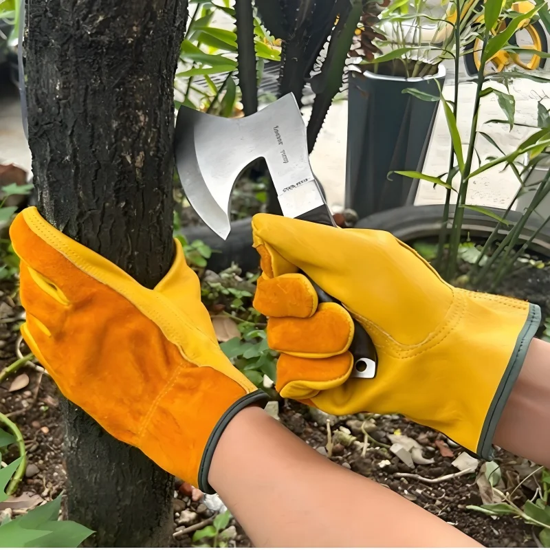 

Camping gloves, heat-insulating gloves, wear-resistant and stab resistant gardening,mechanical welding protective gloves