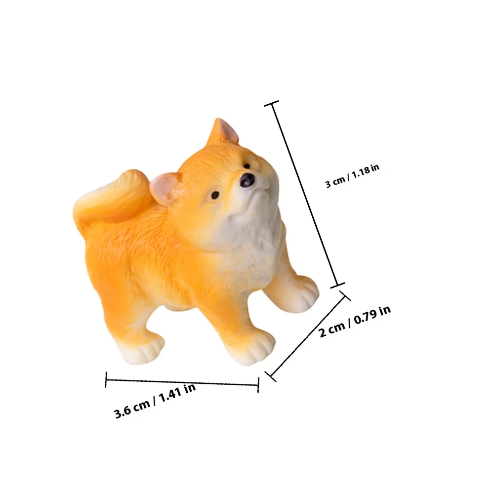 6 قطعة ديكور صغير الراتنج تماثيل كلب رسمت باليد الحيوان المنمنمات لحديقة المنزل مكتب دمية داخلي في الهواء الطلق #3