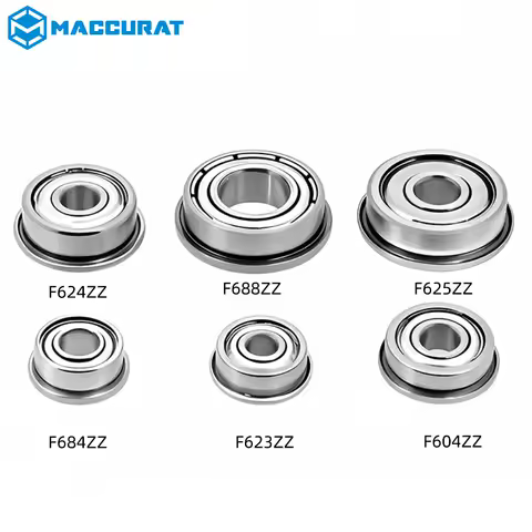 10pcs Flange Ball Bearings F604ZZ F623ZZ F624ZZ F625ZZ F684ZZ F688ZZ F695ZZ 3D Printers VORON Parts Deep Groove Pulley Wheel
